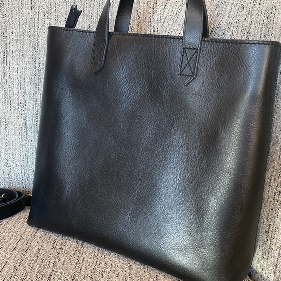 Madewell Zip Top Transport Tote True Black - Picture 13 of 16
